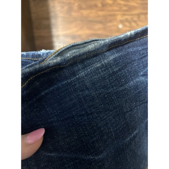 American Eagle Jeans Mens 38x32 Dark Blue Distressed Next Level Flex Denim - Picture 7 of 8